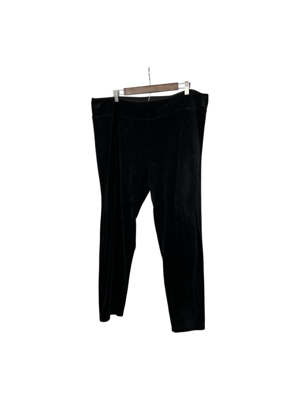 Cuddl Duds Womens Fleece Tapered Pants Black Pull On Size 2X